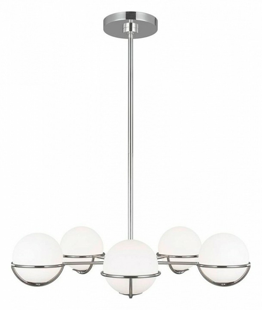 Фото Люстра на штанге Feiss Apollo FE-APOLLO5-PN NC_QN-APOLLO5-PN - интернет-магазин МегаТерем в Москве