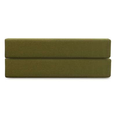 Простыня на резинке из премиального сатина светло-серого цвета из коллекции essential,  160х200х30 с (79849)