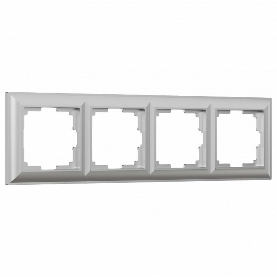 Фото Рамка на 4 поста Werkel Fiore (серебряный) W0042206 WRK_a051032 - интернет-магазин МегаТерем в Москве