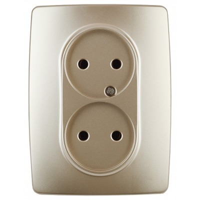 Розетка двойная без заземле...