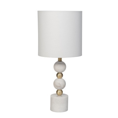 Лампа настольная плафон лён белый h.56 см (TT-00014364)