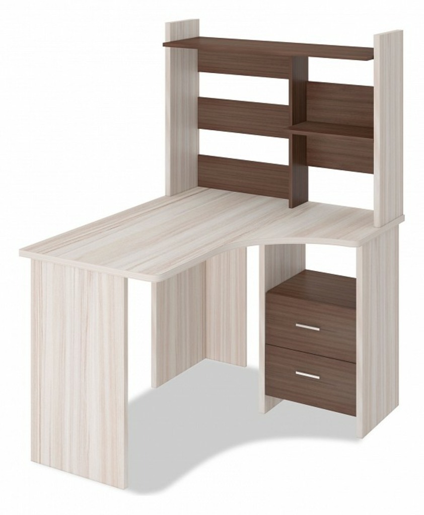 Фото Стол компьютерный Домино Лайт СКЛ-Угл120+НКЛ-100 MER_SKL-Ugl120_NKL-100_KSH_PRAV - интернет-магазин МегаТерем в Москве