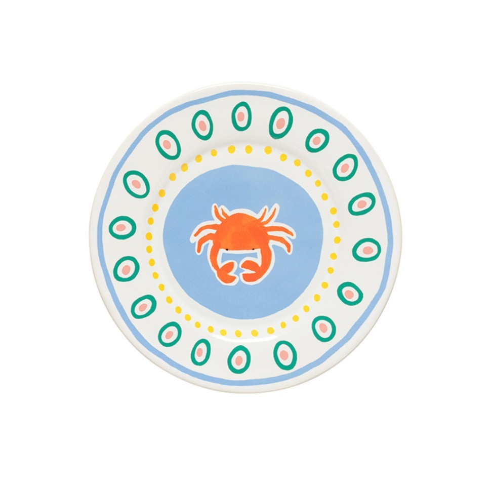 Фото Тарелка DEP221-CRB(DEP221-05924D), 22,1 см, керамика, Сrab, Costa Nova - интернет-магазин МегаТерем в Москве