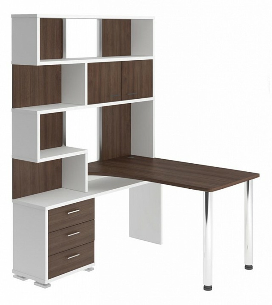 Фото Стол компьютерный Домино СР-420/130 MER_SR-420_130_BESHSH-LEV - интернет-магазин МегаТерем в Москве