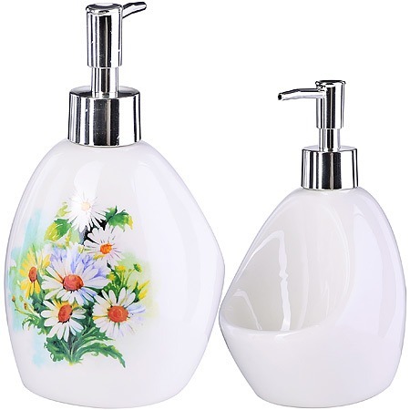 Фото Дозатор для мыла 450мл. Ромашка LR (30769) - интернет-магазин МегаТерем в Москве
