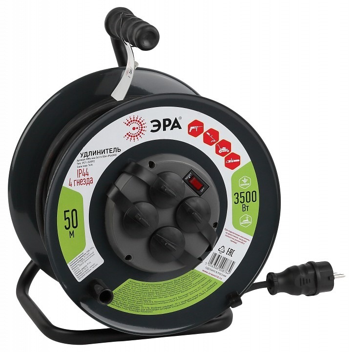 Фото Удлинитель Эра  RMx-4es-3x1.5-50m-IP44(KG) ER_B0046804 - интернет-магазин МегаТерем в Москве