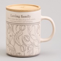 Кружка lefard 400мл с бамбуковой крышкой "sweet home" 8*10.9cm (756-479) 