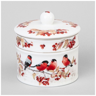 Банка lefard "лесная сказка" снегири 11,5*12 см 500 мл (85-2067) 