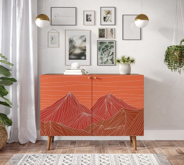 Фото Комод с принтом 49 Berber две дверки арт BB04/Print_49-ET - интернет-магазин МегаТерем в Москве