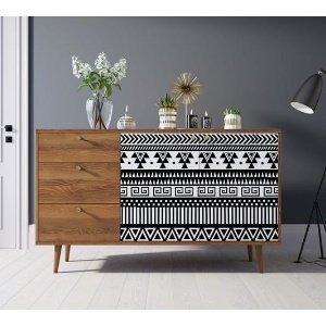 Фото Комод Berber с двумя дверками и ящиками 19 принт арт BB05/Print_19-ET - интернет-магазин МегаТерем в Москве