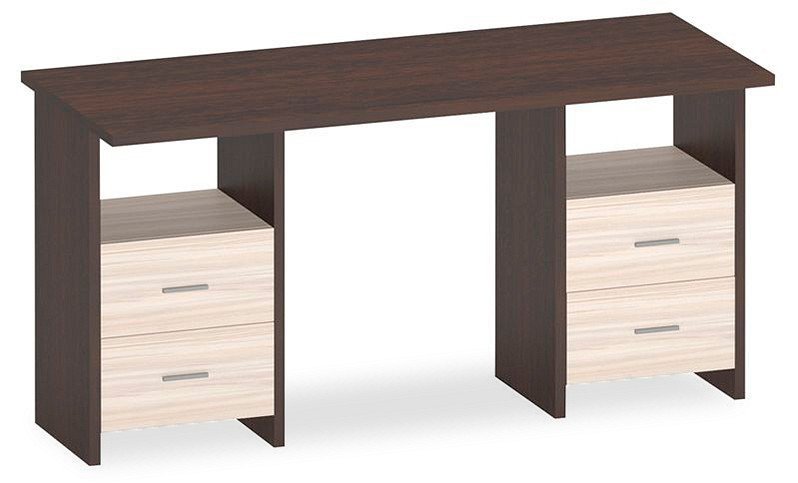 Фото Стол письменный Домино Lite СКЛ-Прям150+2ТЯЛ MER_SKL-Pryam150-2TYAL_VK - интернет-магазин МегаТерем в Москве