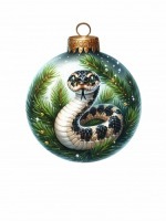 Новогодний шар Золотые мечты с кристаллами Swarovski (3120)