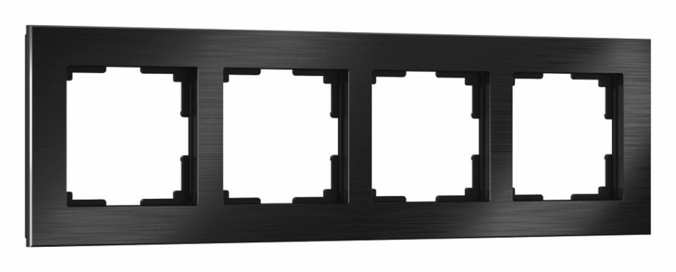 Фото Рамка на 4 поста Werkel Aluminium (черный алюминий) W0041708 WRK_a050956 - интернет-магазин МегаТерем в Москве