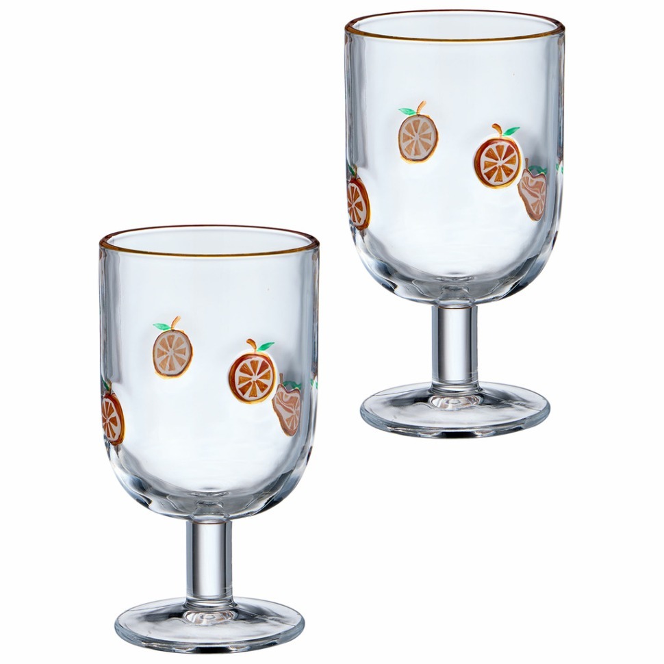 Фото Набор бокалов для вина fruity orange из 2 шт. 350 мл Lefard (685-136) - интернет-магазин МегаТерем в Москве