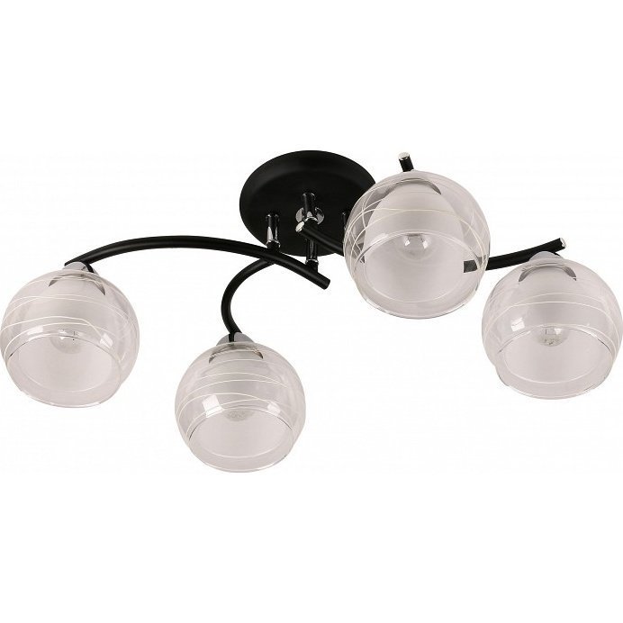 Фото Потолочная люстра IDLamp 845 845/4PF-Blackchrome - интернет-магазин МегаТерем в Москве
