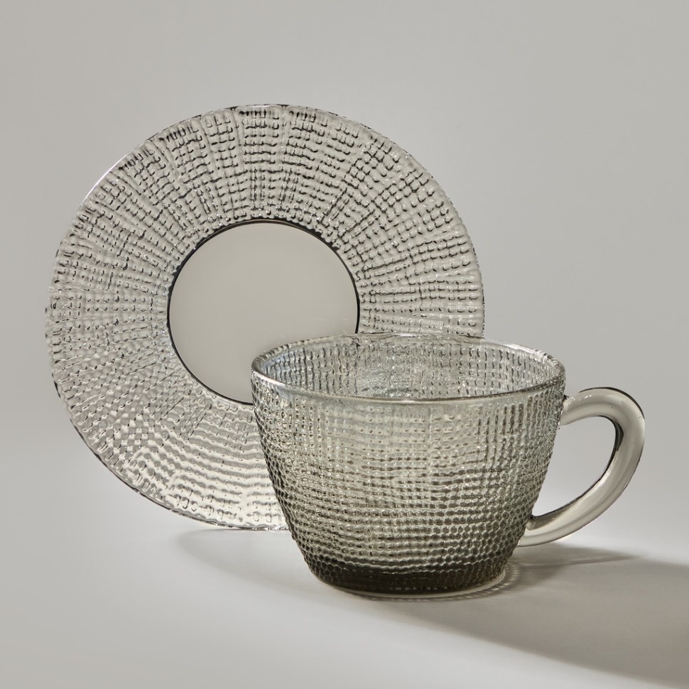 Фото Чайная пара tempo grey 350 мл Lefard (355-379) - интернет-магазин МегаТерем в Москве