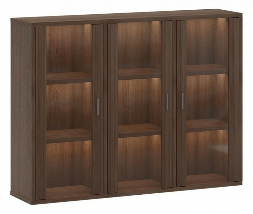 Фото Тумба-витрина Домино СУ(ш3в1)+3ФС MER_SUsh3v1-3FS-SH-shamoni-CH - интернет-магазин МегаТерем в Москве