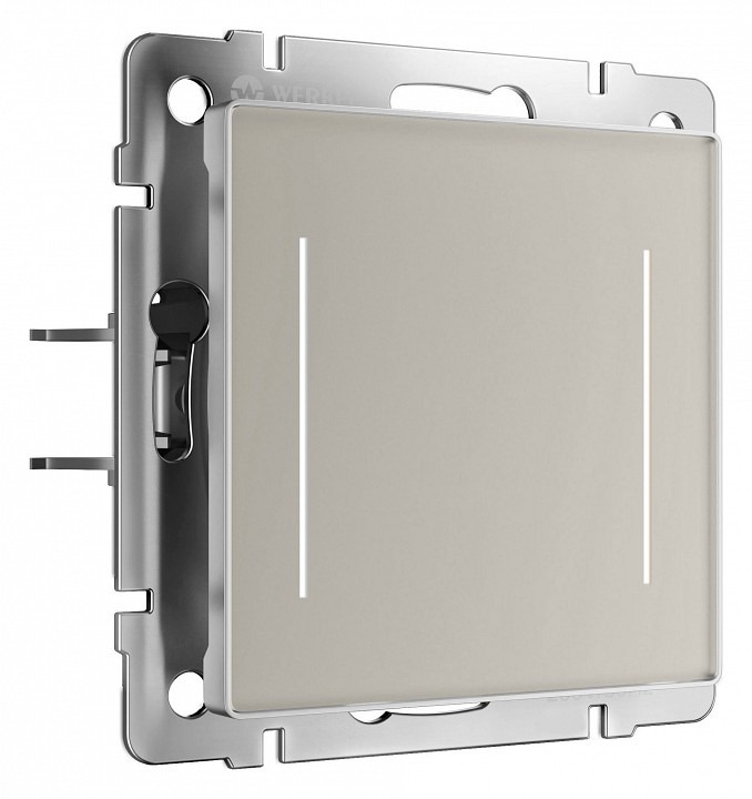 Фото Выключатель двухклавишный с подсветкой без рамки Werkel дымчатый W4522014 WRK_a069763 - интернет-магазин МегаТерем в Москве