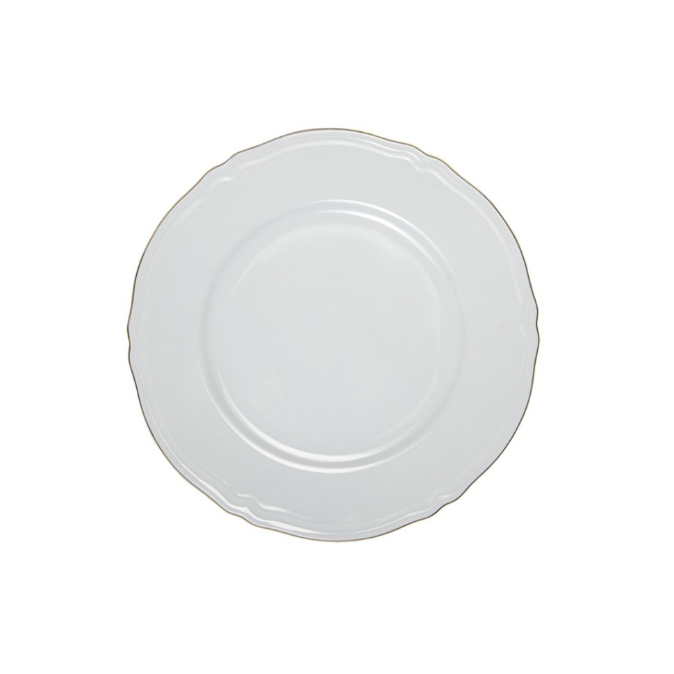 Фото Тарелка LANT007BI002210СНЯТО, 21 см, фарфор, white, gold, LE COQ - интернет-магазин МегаТерем в Москве