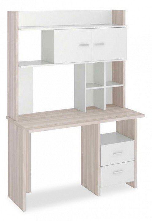 Фото Стол компьютерный Домино Lite СКЛ-Прям130+НКЛХ-130 КБЕ MER_SKL-Pryam130_NKLH-130_KBE - интернет-магазин МегаТерем в Москве