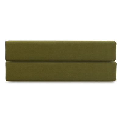 Простыня на резинке из премиального сатина светло-серого цвета из коллекции essential,  180х200х30 с (79850)