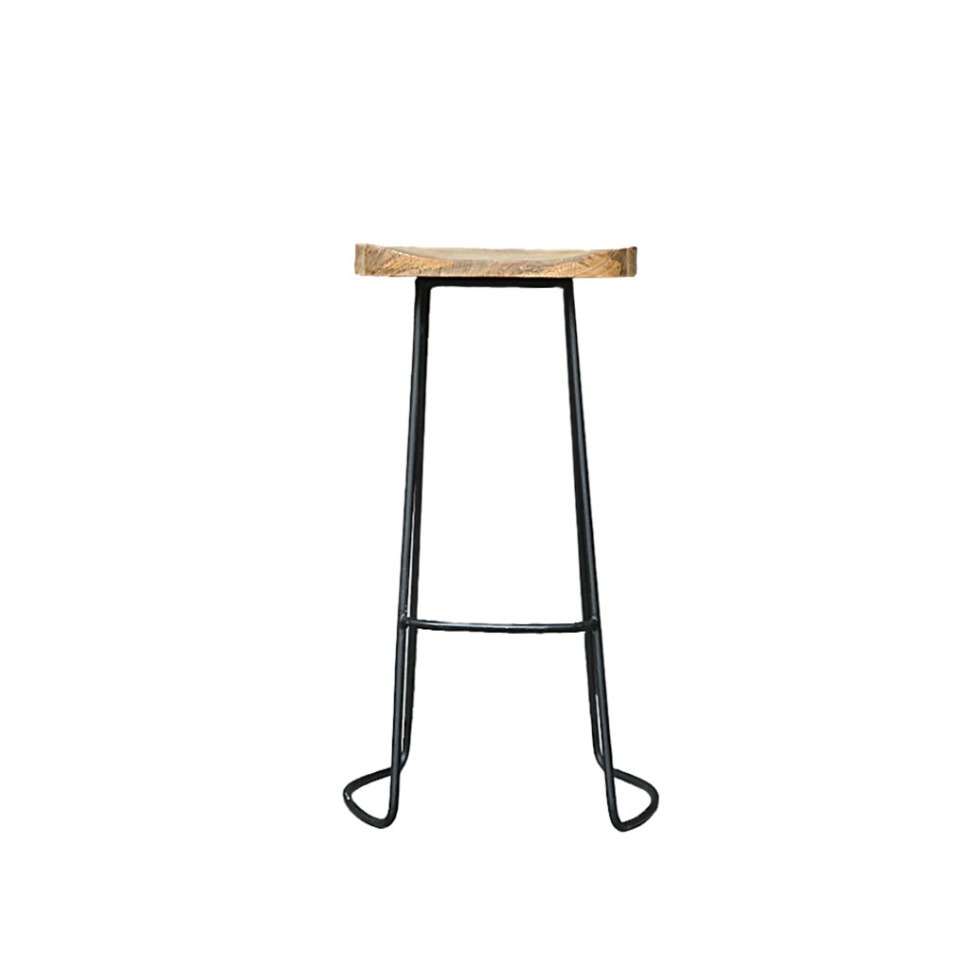 Фото Стул барный Браун Fe24-850 A, каркас - металл, сидение - дуб, natural oak, RESTORATION HARDWARE - интернет-магазин МегаТерем в Москве