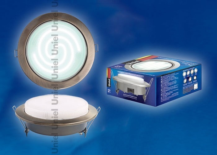 Фото Встраиваемый светильник Uniel GX70H5AB 02111 UL_02111 - интернет-магазин МегаТерем в Москве