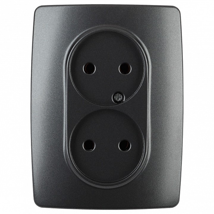 Фото Розетка двойная без заземления Эра Эра 12 12-2107-05 ER_B0031242 - интернет-магазин МегаТерем в Москве