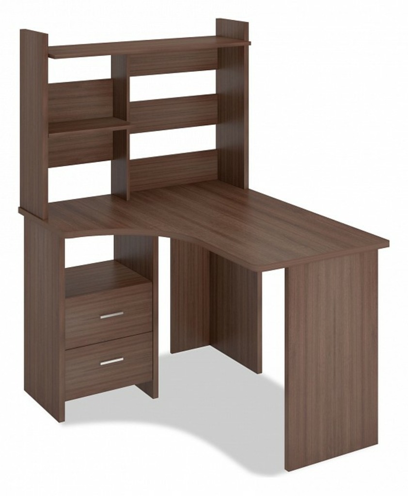 Фото Стол компьютерный Домино Лайт СКЛ-Угл120+НКЛ-100 MER_SKL-Ugl120_NKL-100_SH_LEV - интернет-магазин МегаТерем в Москве