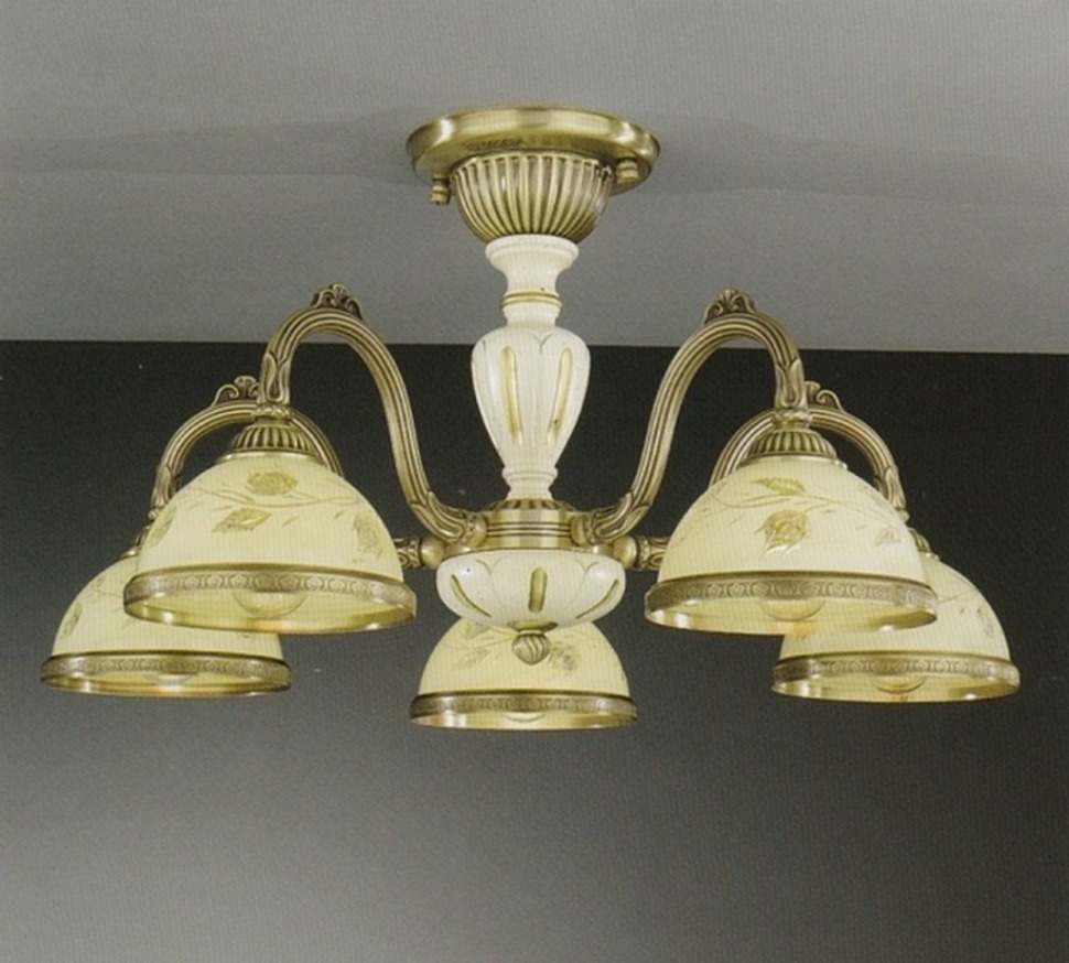 Фото Люстра на штанге Reccagni Angelo 6828 PL 6828/5 RA_PL_6828_5 - интернет-магазин МегаТерем в Москве