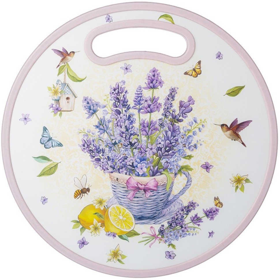 Фото Доска разделочная диаметр 27,5*1.2 см Agness (895-134) - интернет-магазин МегаТерем в Москве