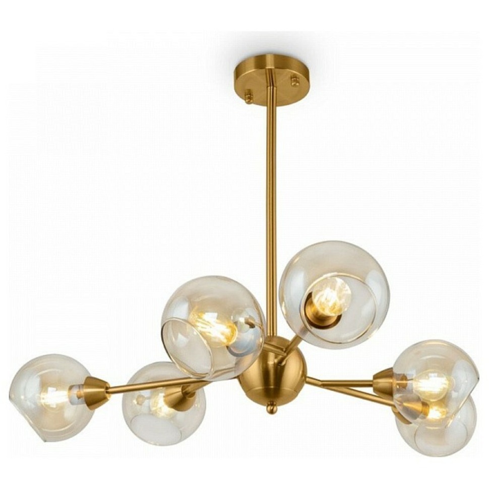 Фото Люстра на штанге Freya Sherry FR5121PL-06G MY_FR5121PL-06G - интернет-магазин МегаТерем в Москве