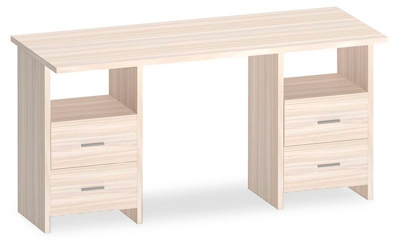 Фото Стол письменный Домино Lite СКЛ-Прям150+2ТЯЛ MER_SKL-Pryam150-2TYAL_K - интернет-магазин МегаТерем в Москве