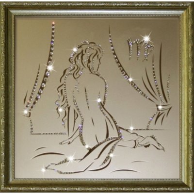 Картина Дева 35х35 см с кри...