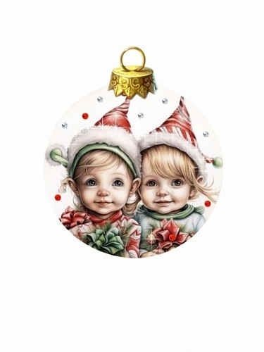 Фото Новогодний шар Тепло сердца с кристаллами Swarovski (3121) - интернет-магазин МегаТерем в Москве