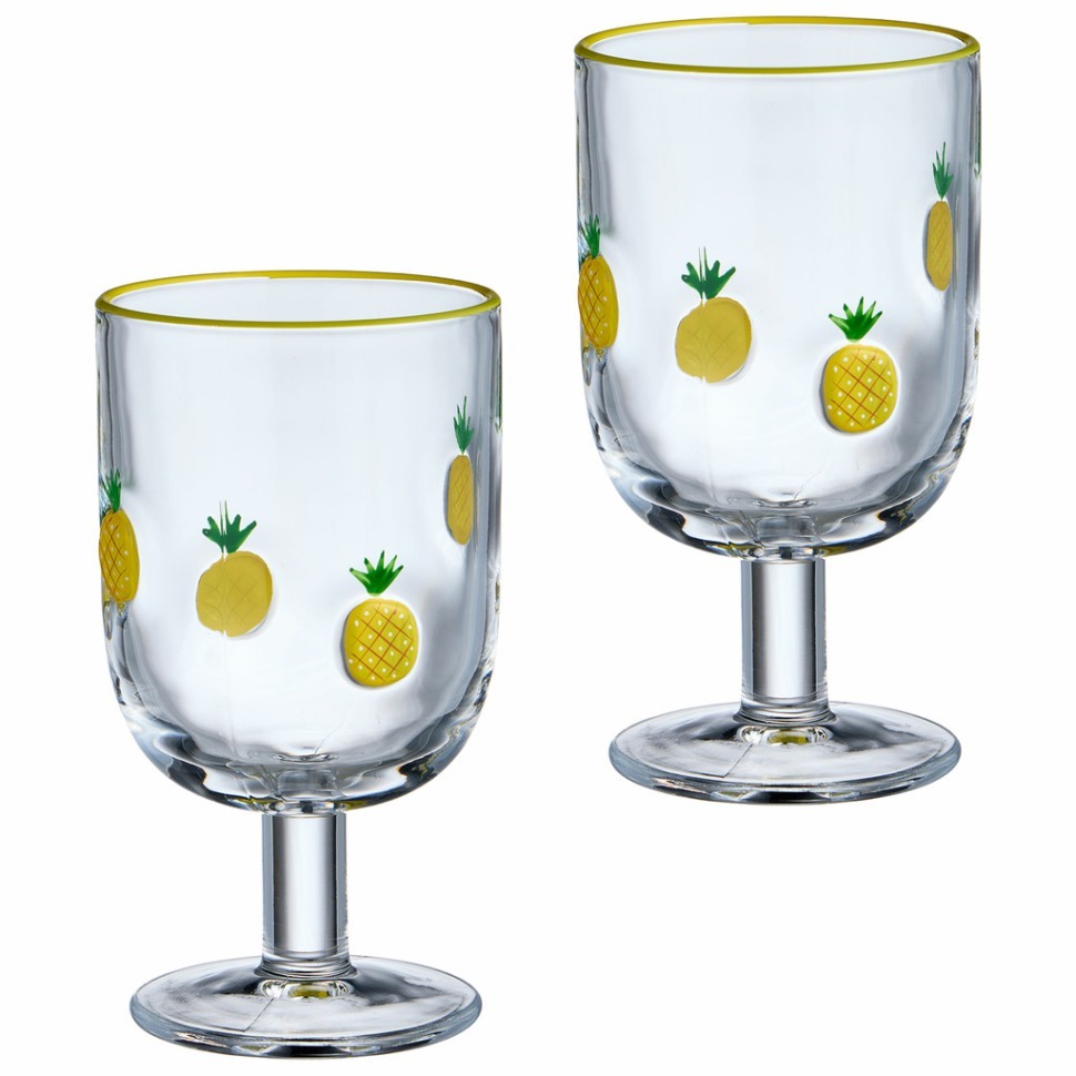 Фото Набор бокалов для вина fruity pineapple из 2 шт. 350 мл Lefard (685-137) - интернет-магазин МегаТерем в Москве
