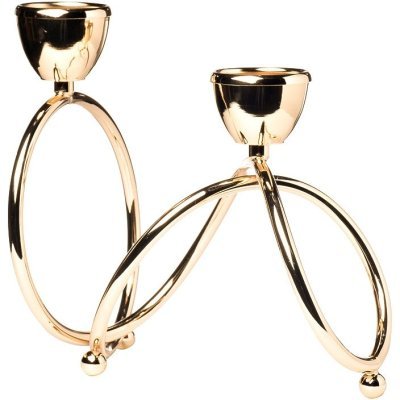 Подсвечник металлич., золот...