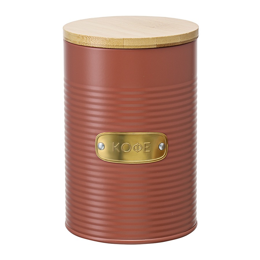 Фото Банка для хранения кофе irmel, 1,3 л, терракота (78375) - интернет-магазин МегаТерем в Москве