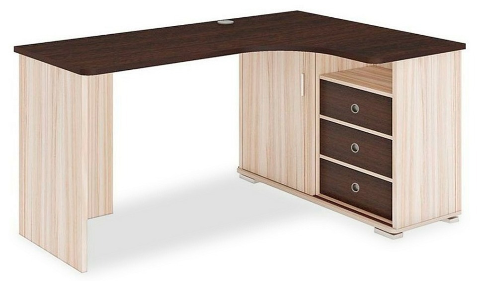 Фото Стол письменный Домино СР-165С MER_SR-165S-KVV-PRAV-NOVYJ - интернет-магазин МегаТерем в Москве