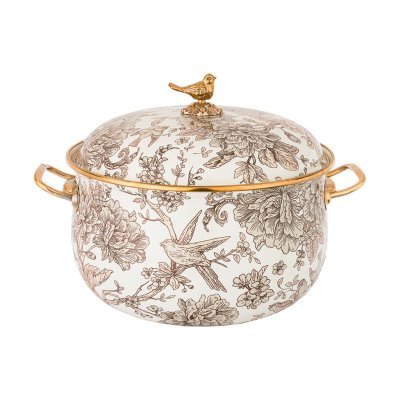 Кастрюля эмалированная agness с крышкой, серия royal garden 3,8л, диа.20см подходит для индукцион.пл (950-083) 