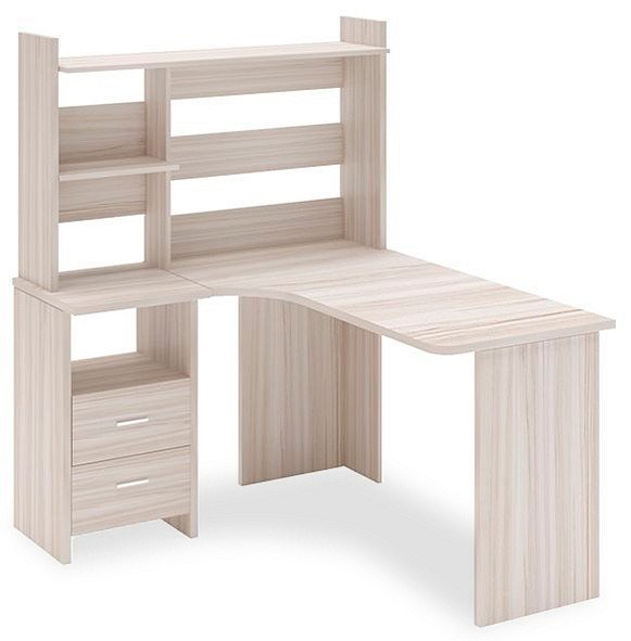 Фото Стол компьютерный Домино Lite СКЛ-Угл130+НКЛ-120 MER_SKL-Ugl130-NKL-120_K_LEV - интернет-магазин МегаТерем в Москве