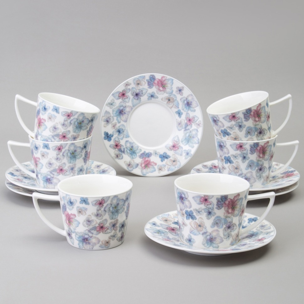 Фото Чайный набор lefard blossom на 6 пер. 12 пр. 250 мл (165-590)  - интернет-магазин МегаТерем в Москве