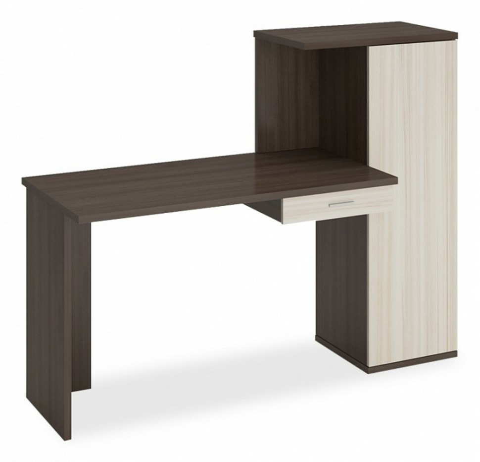 Фото Стол письменный Домино Lite СКЛ-ПРЯМ120+ШК MER_SKL-PRYAM120-SHK-SHK-CH - интернет-магазин МегаТерем в Москве