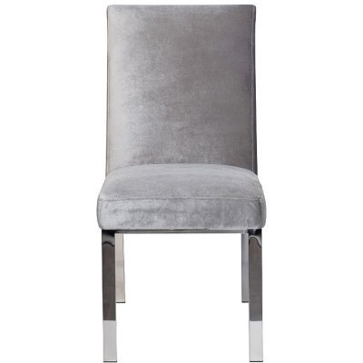 Стул велюр св-серый/хром с ...