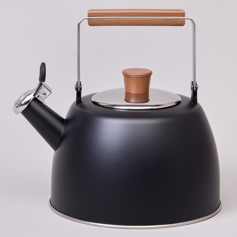 Фото Чайник agness 3,0 л со свистком и складывающейся ручкой, индукционное капсульное дно (937-912)  - интернет-магазин МегаТерем в Москве