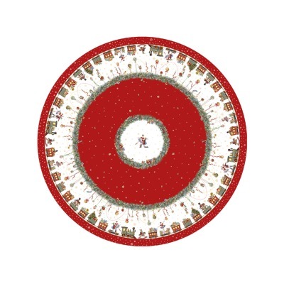 Скатерть круглая  "щелкунчик" ,190см ,красный , 100%хлопок , твил Lefard (850-762-25)