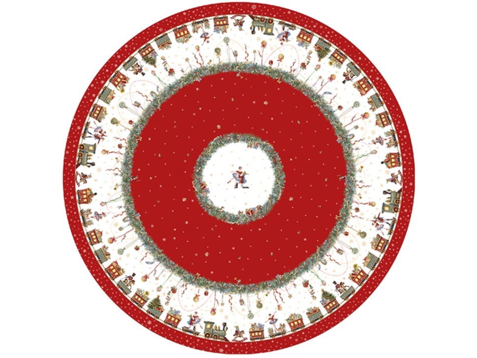 Фото Скатерть круглая  щелкунчик ,190см ,красный , 100%хлопок , твил Lefard (850-762-25) - интернет-магазин МегаТерем в Москве