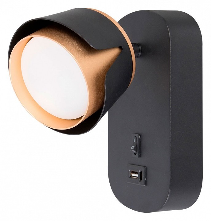 Фото Бра Arte Lamp Amaks A8026AP-1BK AR_A8026AP-1BK - интернет-магазин МегаТерем в Москве