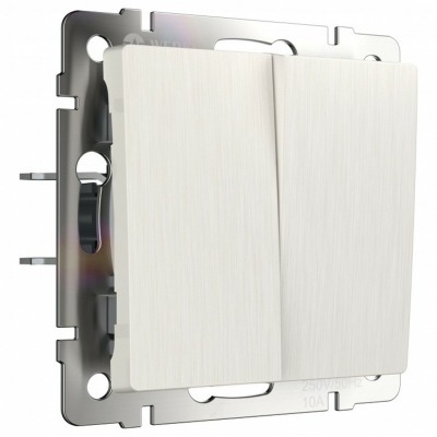 Выключатель двухклавишный без рамки Werkel перламутровый рифленый W1120013 WRK_a051172