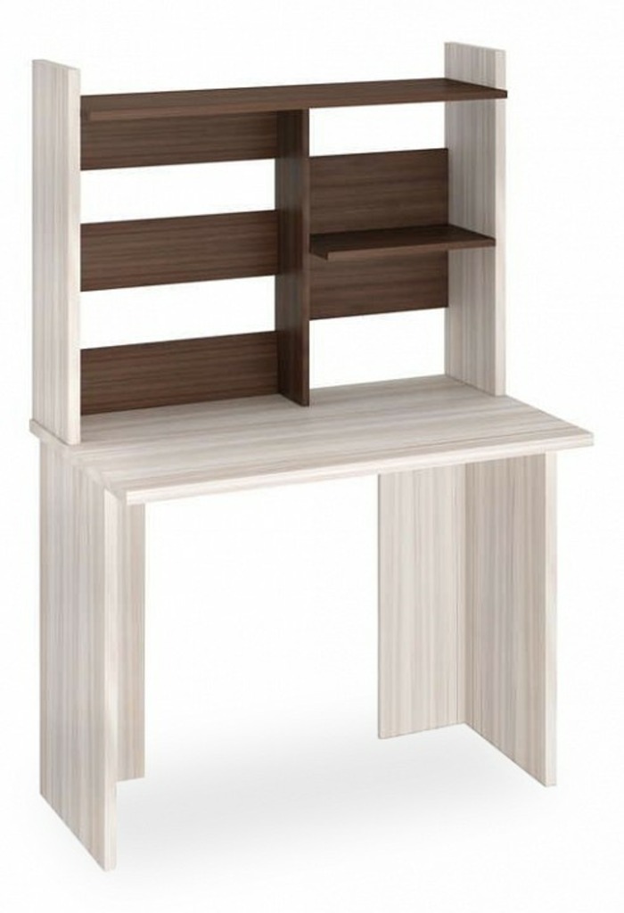 Фото Стол компьютерный Домино Лайт СКЛ-Прям-100 без тумбы+НКЛ-100 MER_SKL-Pryam100_bez_tumby-NKL-100_KSH - интернет-магазин МегаТерем в Москве